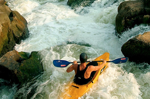 Great Falls hiking. DC hiking. DC biking. The Great Falls Park Difficult Run trail is perfect for viewing adventurous kayakers.