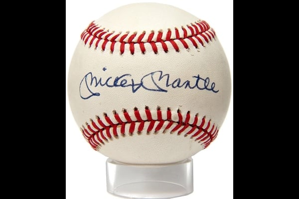 Mickey Mantle Autographed Baseball