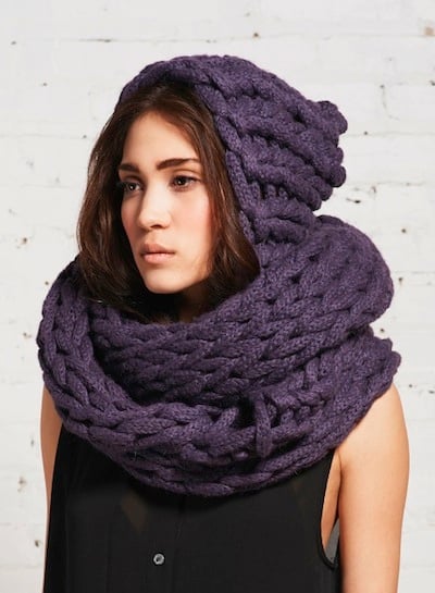 Perfect for harsh DC winters, DeNada Designs’ chunky, hooded knit infinity scarf, $185 at <a href="http://denadadesign.com/product/hooded-infinity-large-knit">DeNada</a>, comes in ten colors and patterns.