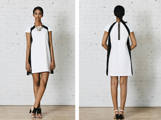Get her this DC-made look that is equally appropriate for the office and a holiday party. Nikki colorblock mini shift dress, $295 at <a href="http://www.erikaschrieber.com/collections/all/products/nikki-color-block-mini-shift-dress">Erika Schreiber</a>.