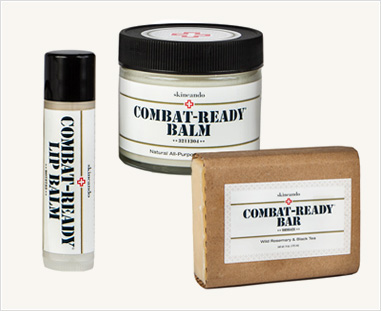 The cult-favorite Combat Ready Balm from Sara Demelio’s Skincando line comes in three ways in this Christmas-themed set. Holiday survival kit, $49 at <a href="http://www.skincando.com/holidayKits.php">Skincando</a>.