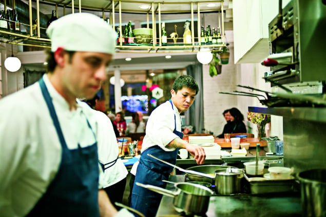 Chef Makoto Hamamura (far right) worked at CityZen before heading Crane & Turtle. Photography by Scott Suchman. 