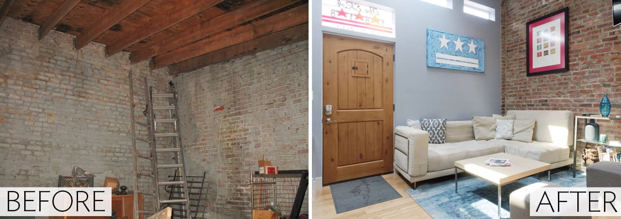 Before & After: A DIY Renovation Turns a LeDroit Park Storage Unit Into a Loft Apartment