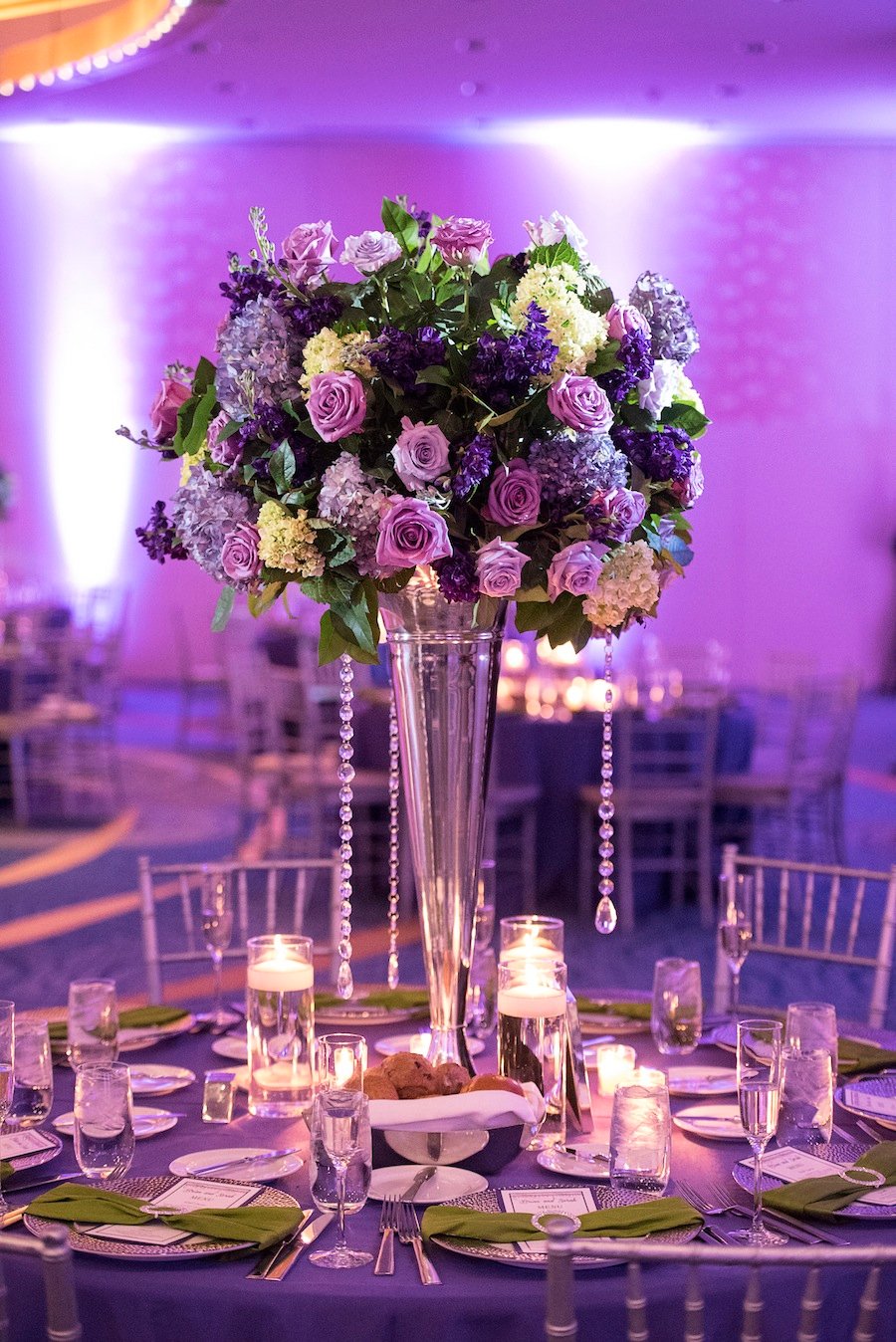 glam purple wedding at the renaissance arlington hotel ballroom glam purple wedding at the renaissance arlington hotel ballroom