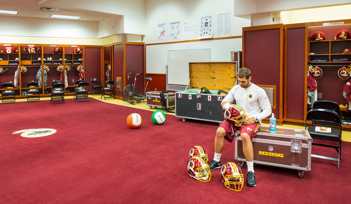 Photos: What the Redskins Locker Room Looks Like Just Hours Before a Game