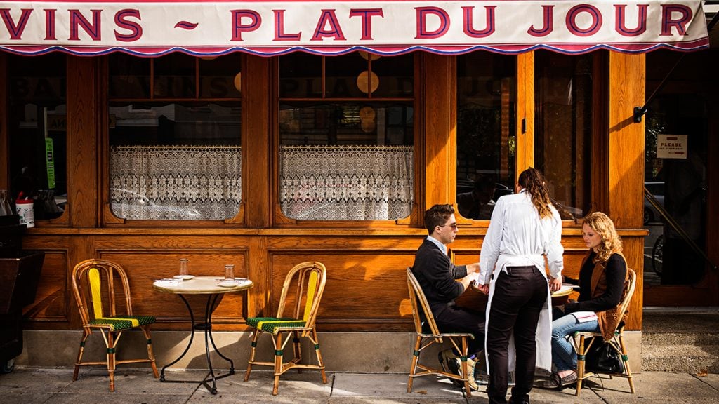 Brunch at the bistro Le Diplomate.