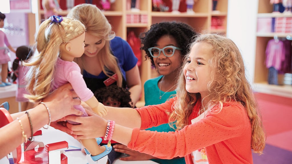 viennamclean_americangirldoll-1024 - Washingtonian The American Girl store in Tysons has a doll hair salon and private party rooms. Photograph courtesy of American Girl.