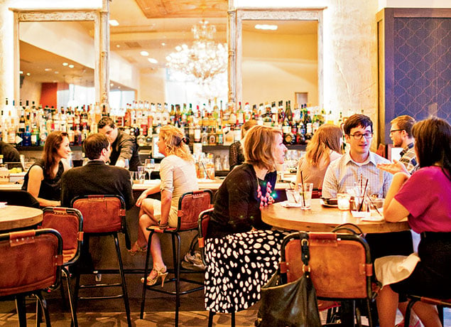 You'll find a lively scene at Del Campo, which also serves RW brunch. Photograph by Scott Suchman