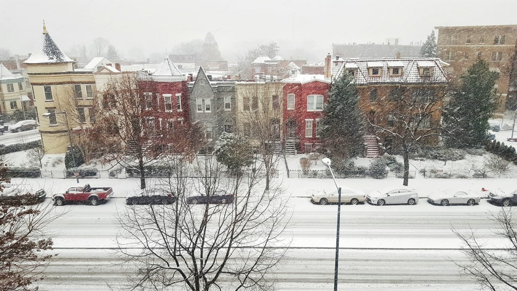 Capital Hill in the snow. Photograph courtesy of Ashley Sinha. 