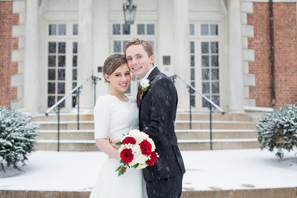 blizzard snow storm wedding