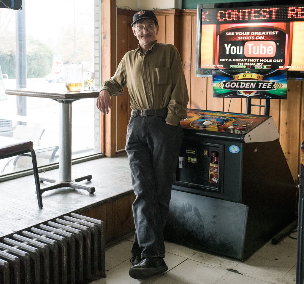 bugmanpetecarlson - Washingtonian "Bug Man Pete" Carlson, a regular at Hank Dietle's. Photograph by Christopher Leaman.