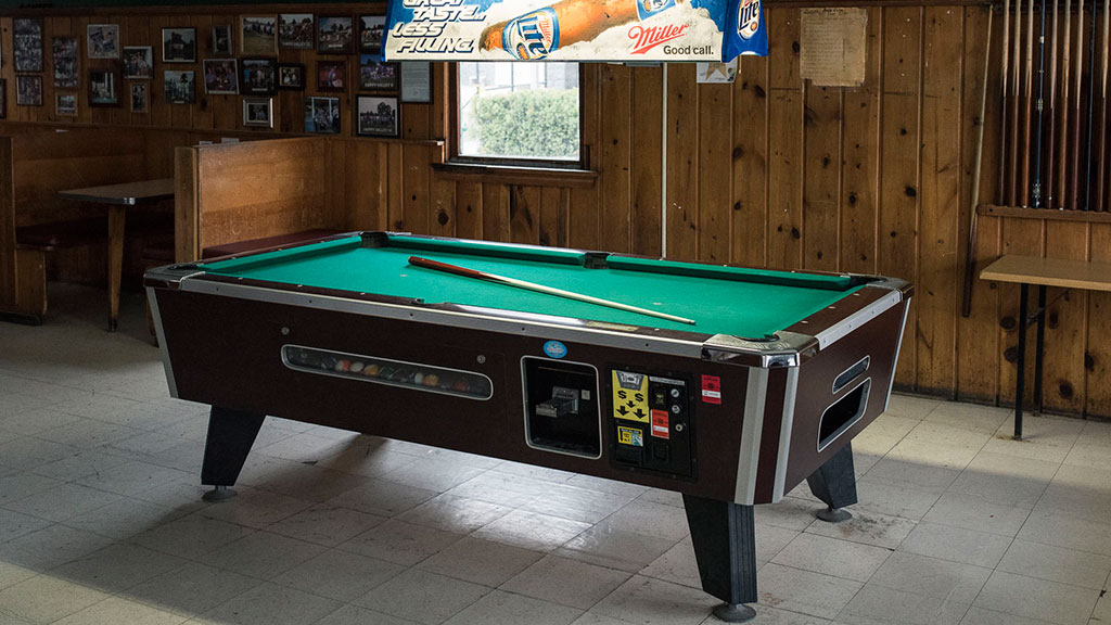 The pool table at Hank Dietle's.