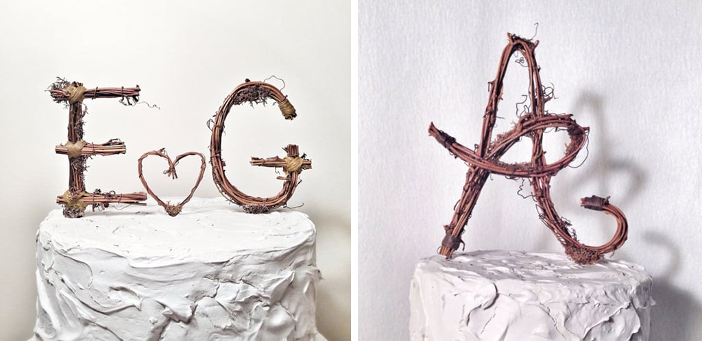 Etsy rustic wedding cake topper