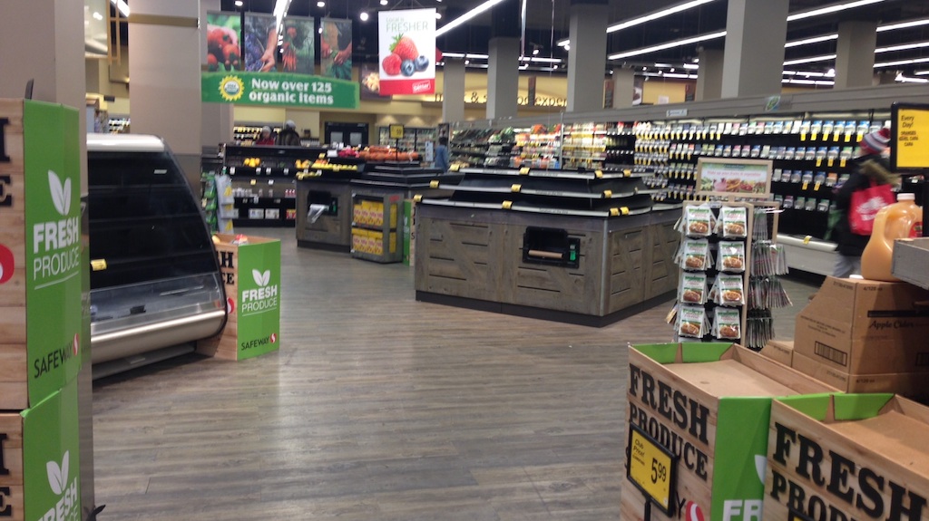 The produce section at the Safeway near the Convention Center. The snowstorm was still hours away. Photograph courtesy of Hillary Fisk.