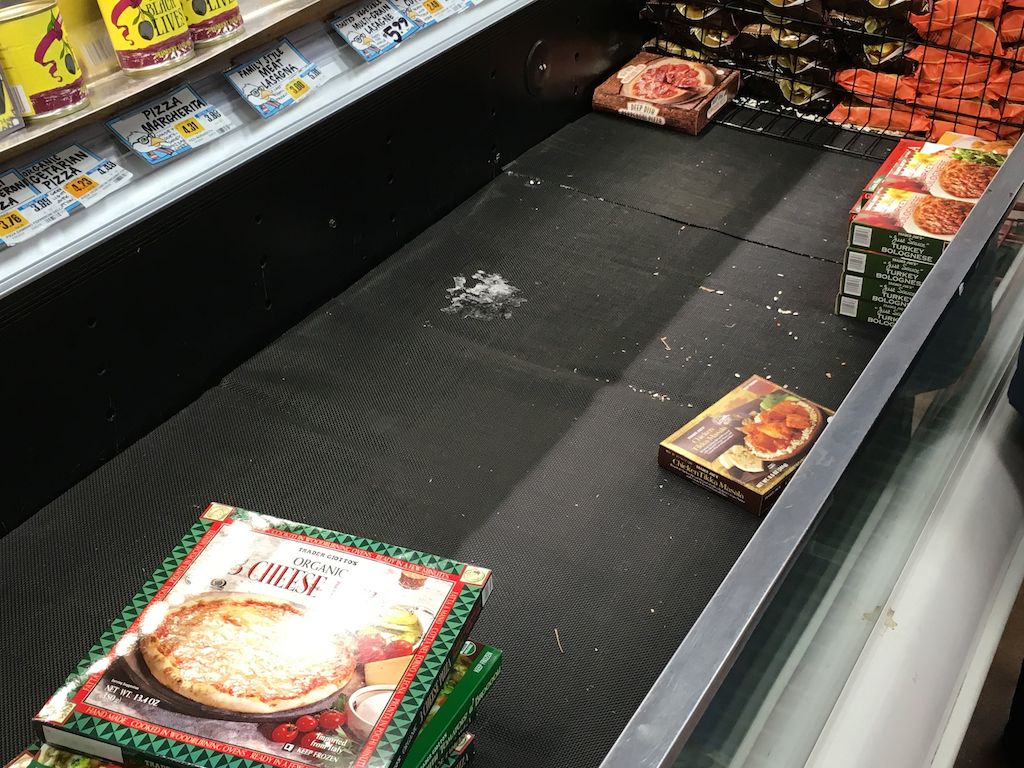 Trader Joe's before winter storm Jonas hit Washington, DC in 2016.