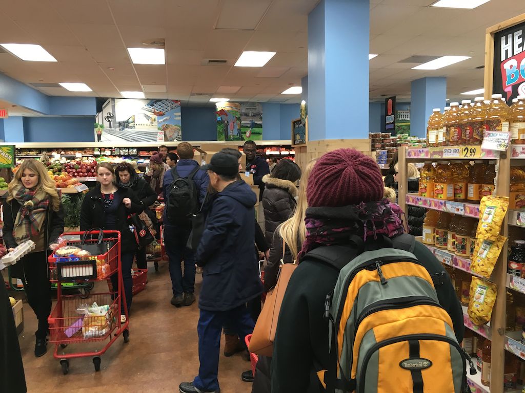 Trader Joe's before winter storm Jonas hit Washington, DC in 2016.