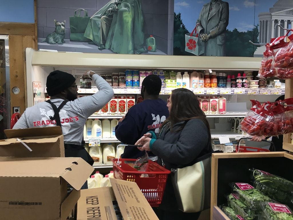 Trader Joe's before winter storm Jonas hit Washington, DC in 2016.