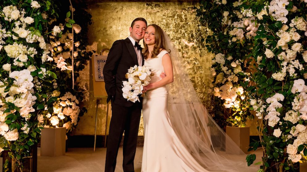 This Bride s Custom Lace Ballgown Paired Perfectly With 