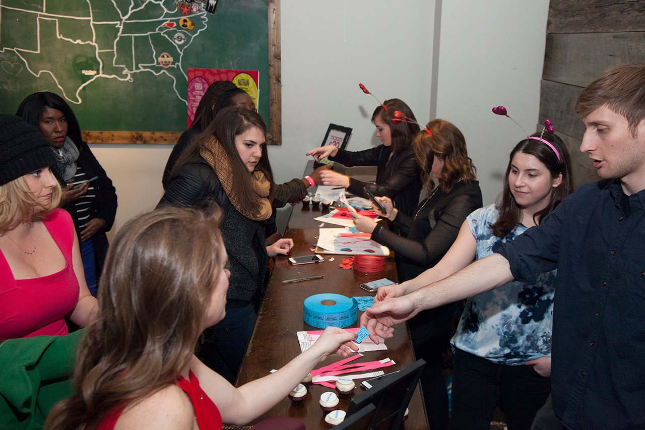 Washingtonian staff checks guests in at the beginning of the evening. 