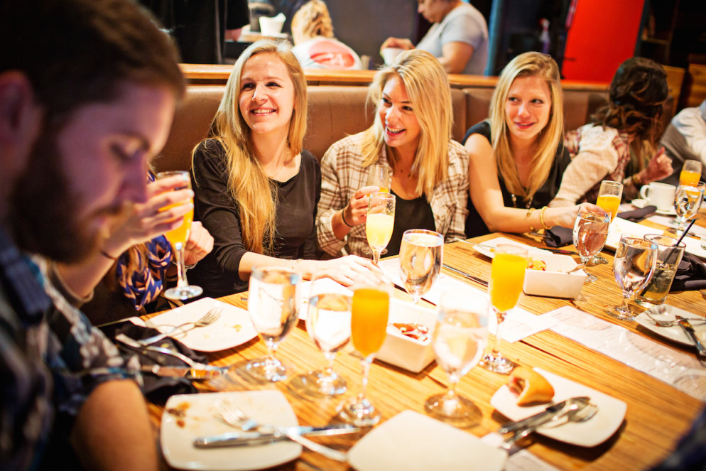 Brunch becomes a party at Masa 14. Photograph by Scott Suchman