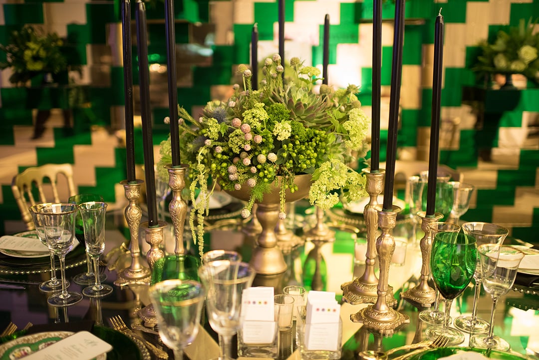 Edge Floral Event Designers wowed guests with their intricate floral arrangements and stunning table display. 