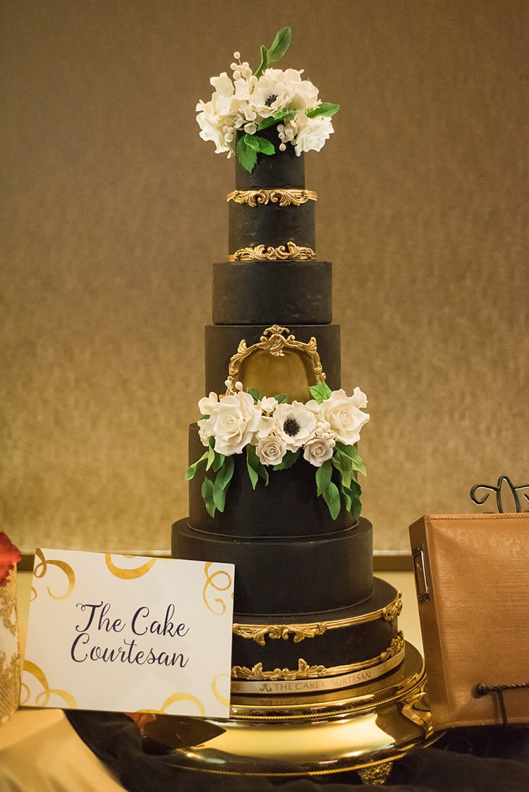 A beautiful wedding cake designed by the Cake Courtesan. 