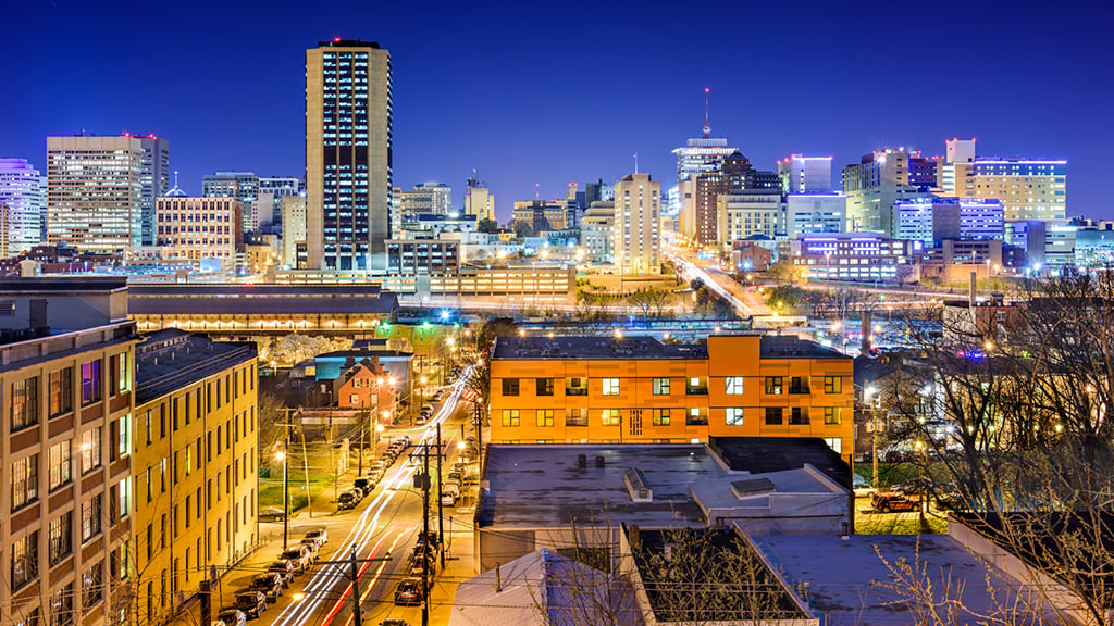 Richmond, Virginia, skyline.