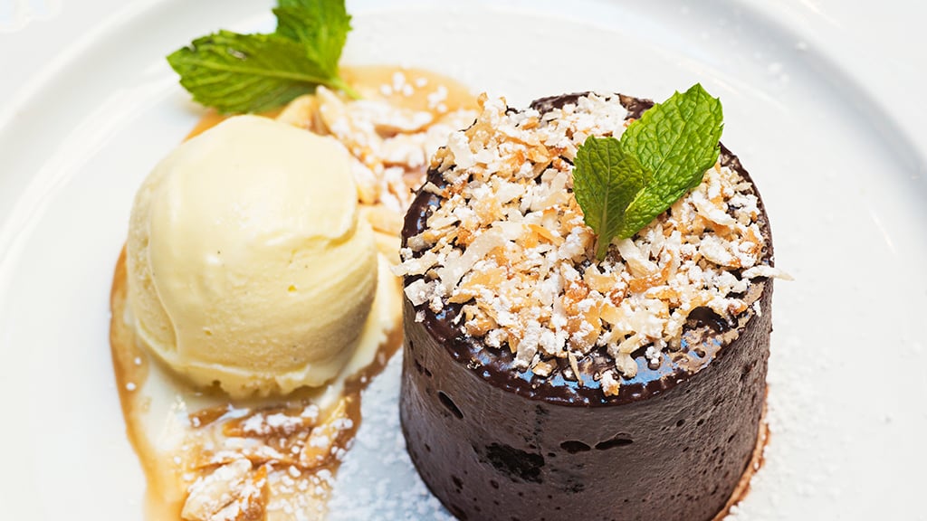Valentine's Day dining in DC. If you can snag a last-minute reservation, the Riggsby's chocolate ice box cake is a must. Photograph by Scott Suchman.