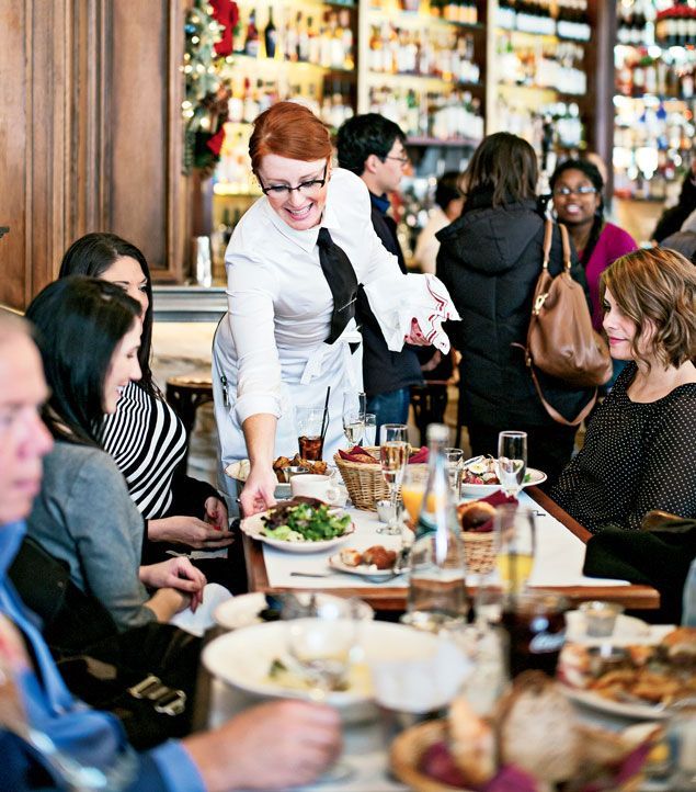 2015LEDIPLOMATE-635.jpg.optimal - Washingtonian Celebrate Easter with festive menus and specials. Pictured: dining at Le Diplomate. Photograph by Scott Suchman