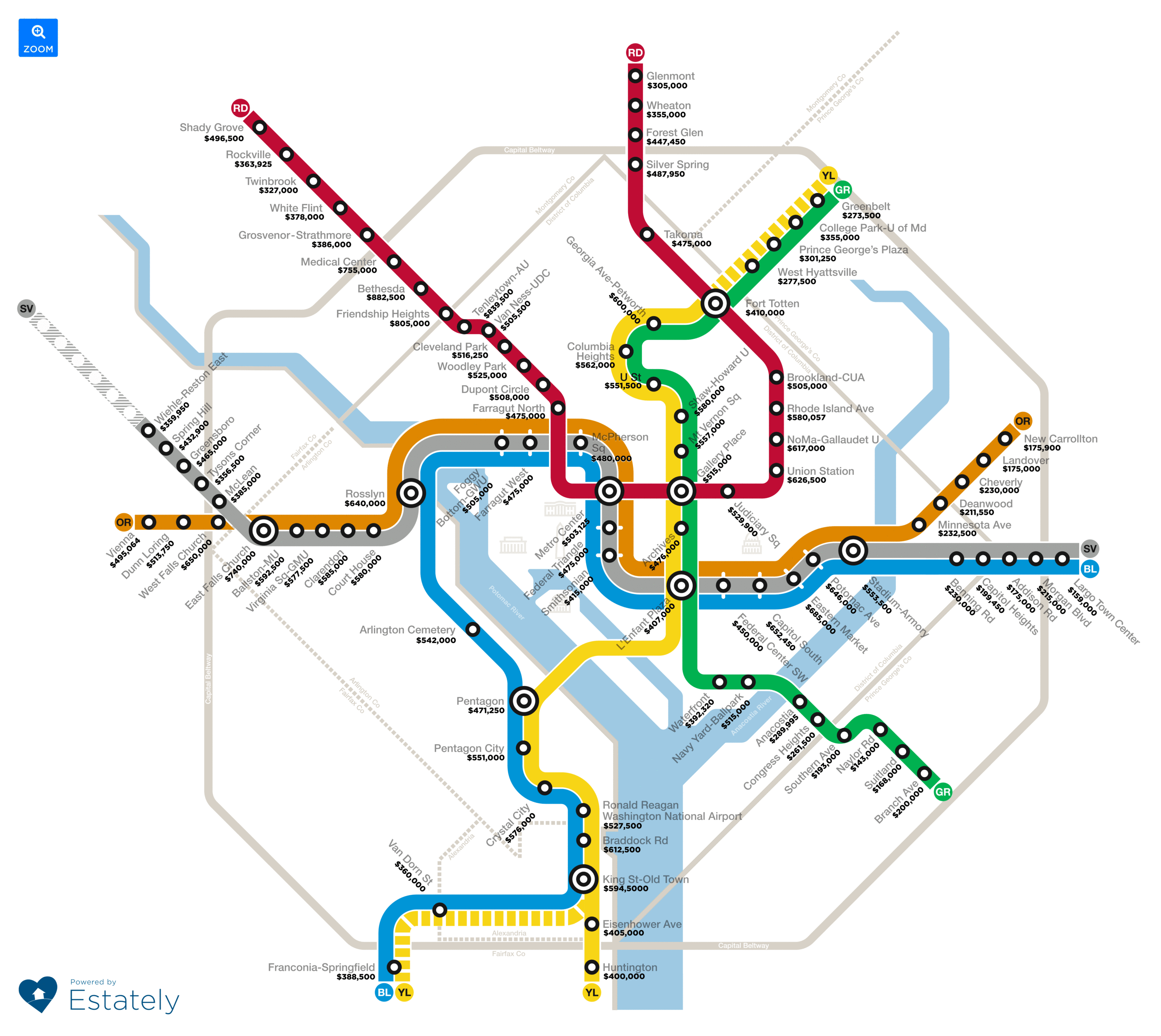Here S The Median Home Price Near Your Metro Stop