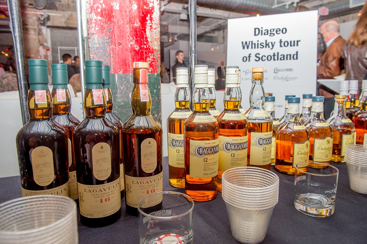 Diageo held a whisky tasting competition where guests sampled and voted for their favorite brand. 