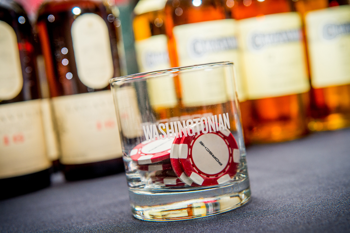 Guests used Porsche branded poker chips to vote for their favorite whiskey. 