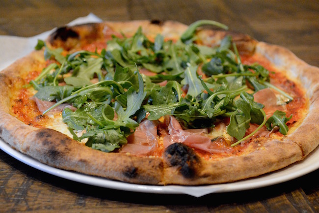 Proscuitto and arugula pizza photo credit Laura Hayes - Washingtonian Prosciutto-and-arugula pizza at Alta Strada. Photograph by Laura Hayes.