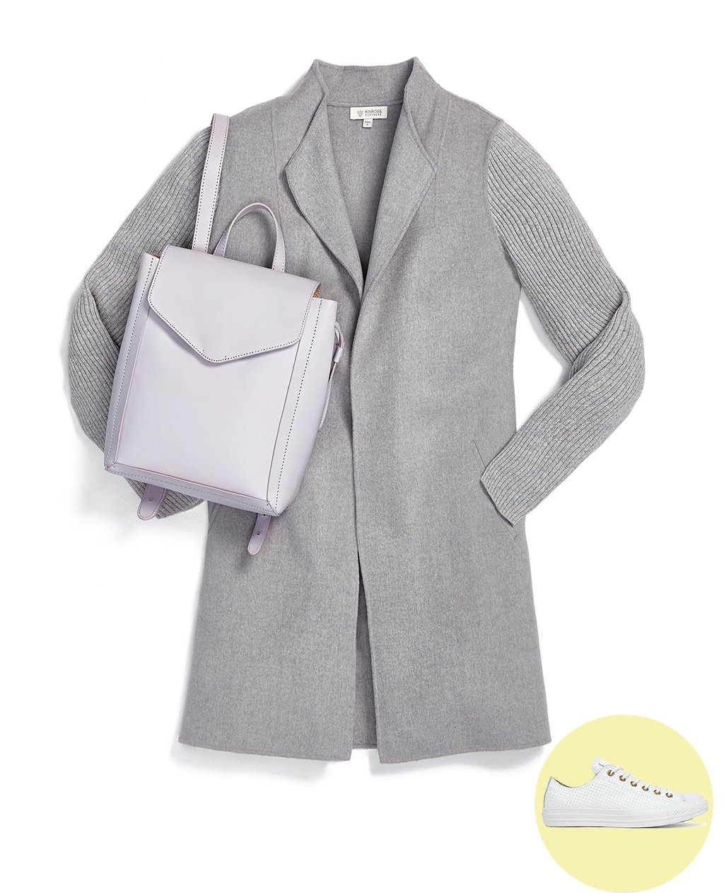 Spring trend: pretty pastel jackets and purses.