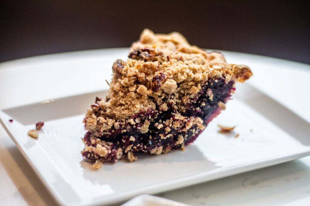Pi Day Specials: You can't go wrong with a classic blueberry pie. Photograph via Farrah Skeiky.
