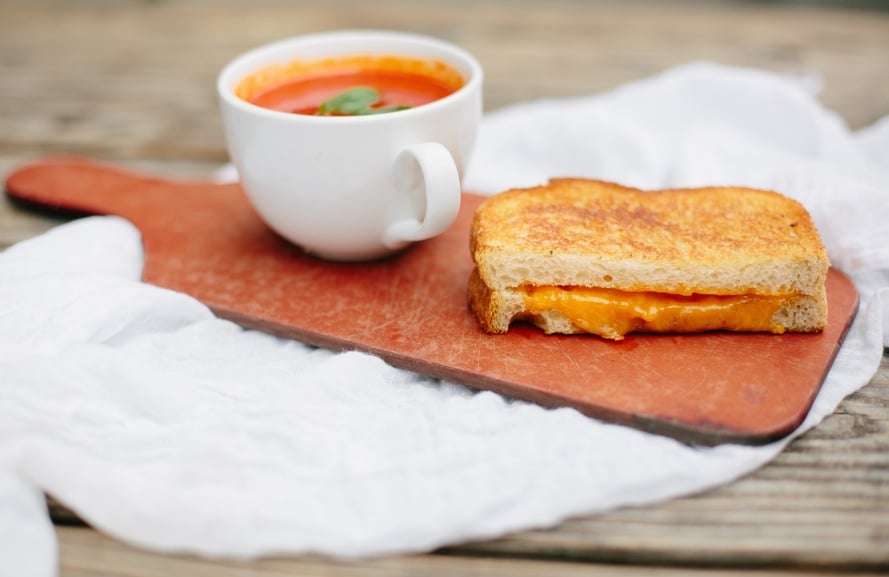 Glen's classic grilled cheese is comforting gooey goodness. Photograph via Glen's.