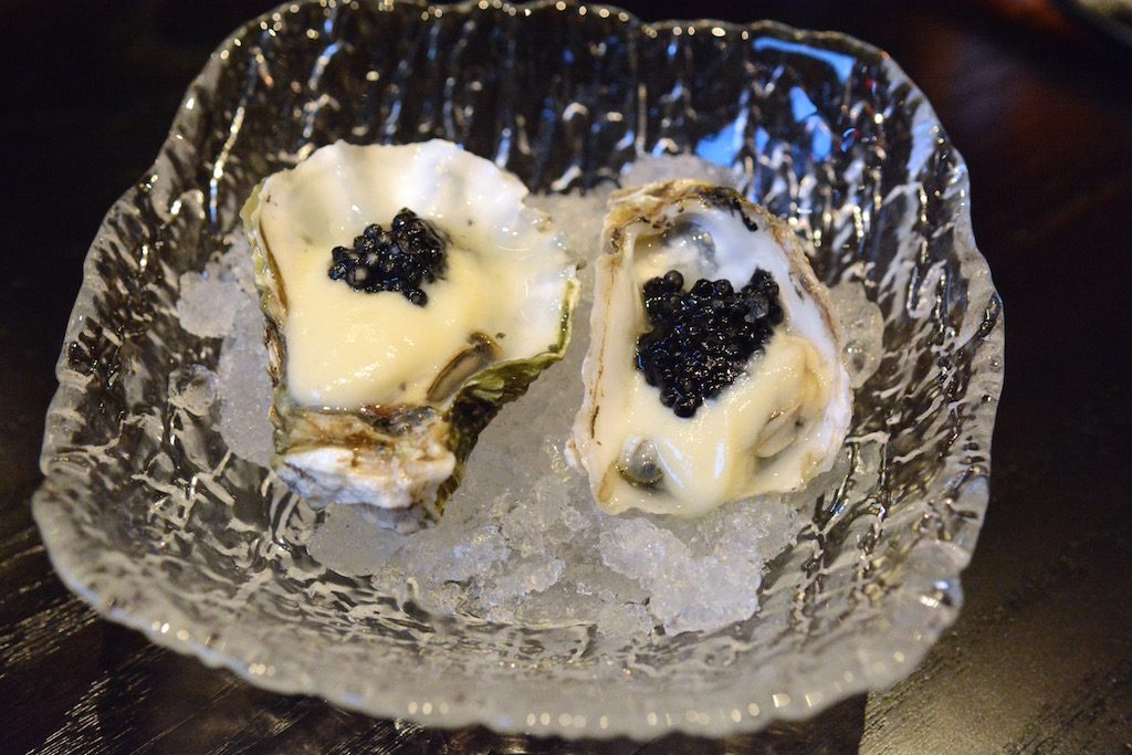 Kushi oysters with black tapioca - Washingtonian