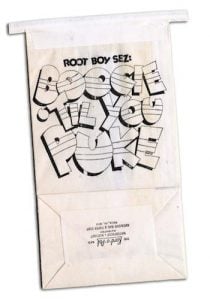 Dick Bangham's "Boogie Til You Puke" motion-sickness bag--a promotional item for Warner Bros. 