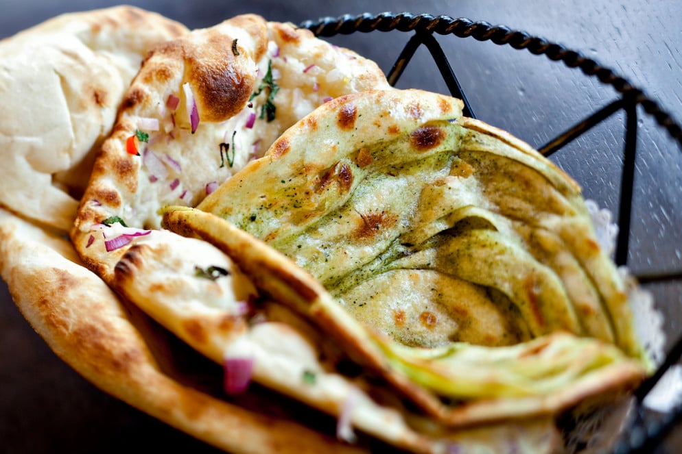 Pillowy naan breads from Rasika West End, which serves a special holiday brunch.