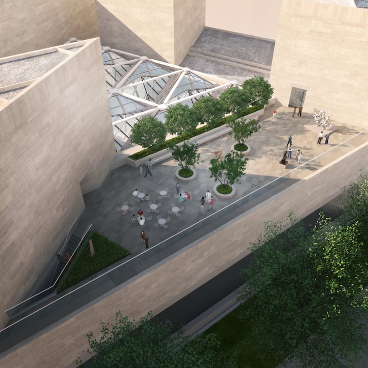 rendering-terrace-aerial - Washingtonian A aerial rendering of the roof terrace. Image by P.Y. Chin.