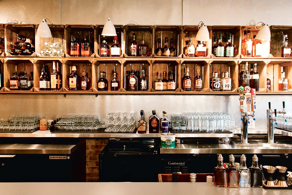 Derek Brown's whiskey-focused bar Southern Efficiency. Photograph by Andrew Propp.