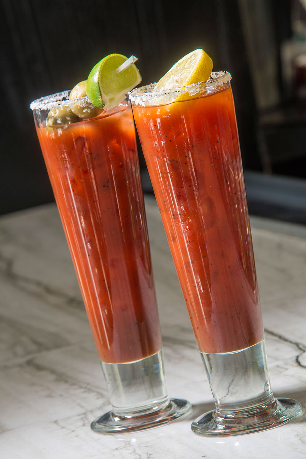 Bloody Marys. Photograph courtesy of Dupont Cafe.