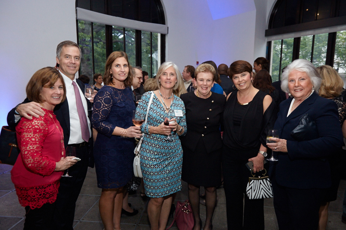 Cathy Ambrogi, Chris Rolle, Moira McCarthy, finalist Traci Rolle, Joan Vincent, Mary Holliday and Amy Gilkey at the cocktail reception. 