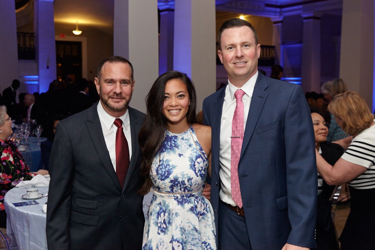 Finalist Rachel Rosenberg with Barry Rosenberg and Mark Langan. 