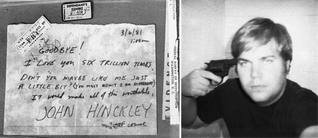 John_Hinckley_gun-goodbye-note - Washingtonian John Hinckley