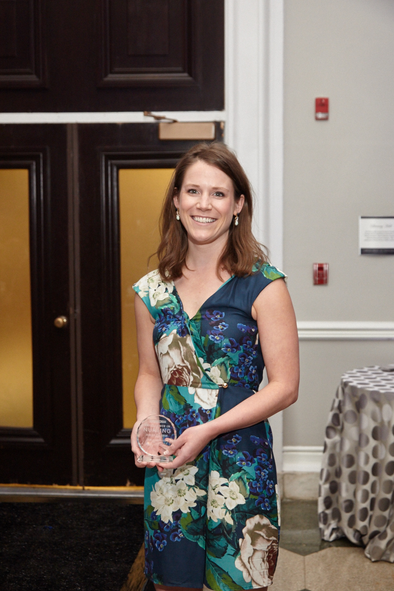 Leslie Cnossen of the Walter Reed National Military Medical Center received the Washingtonian Excellence in Nursing Award in the government nursing category. 