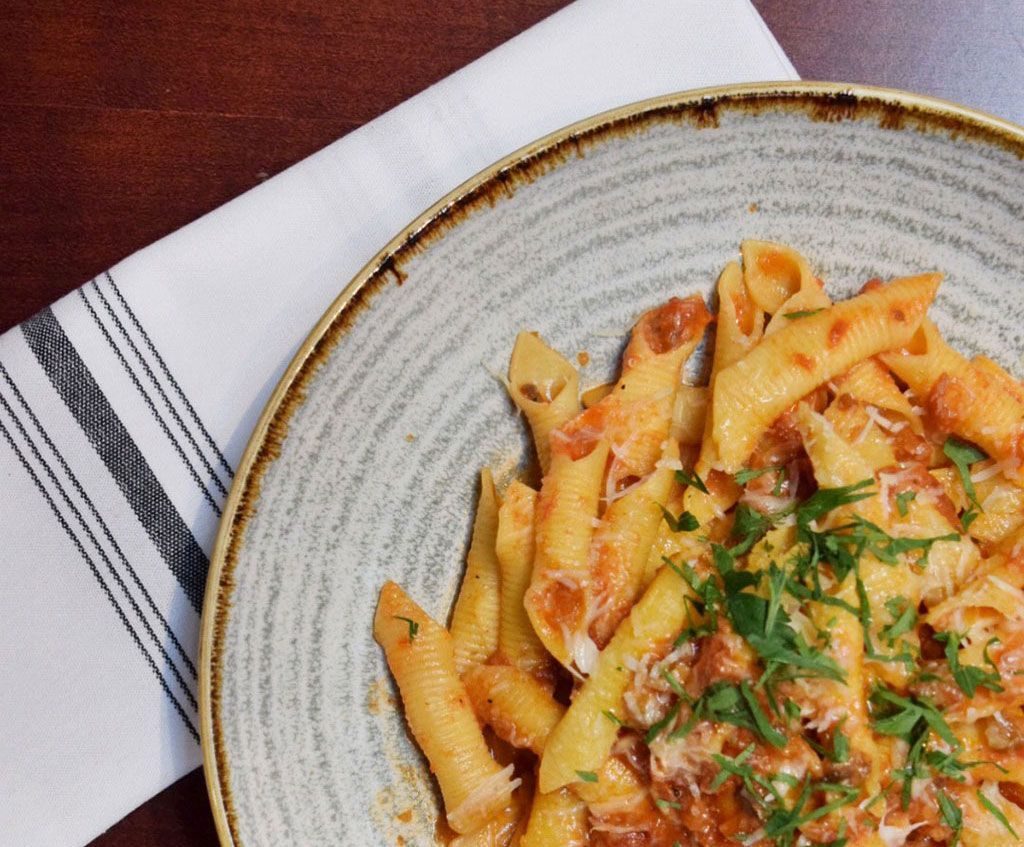 PastaMajestic - Washingtonian The Majestic reopens in Alexandria, switching over to a Mediterranean menu. Photograph by Haley Garrison-Philips