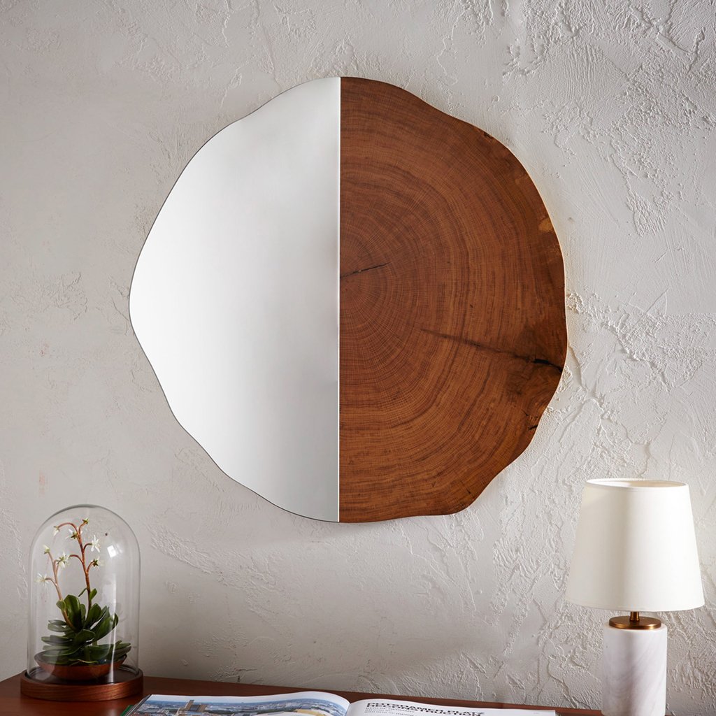 bathroom decor accessories West-Elm-tree-ring-mirror