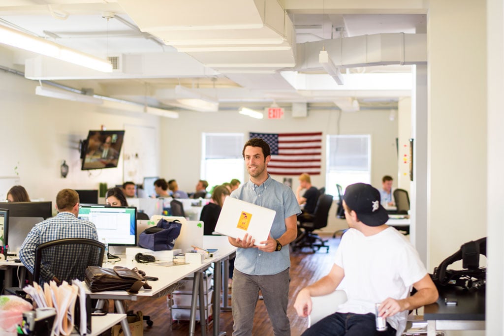 Independent Journal Review editor-in-chief Bubba Atkinson in the Alexandria newsroom. Photograph by Matt Roth.