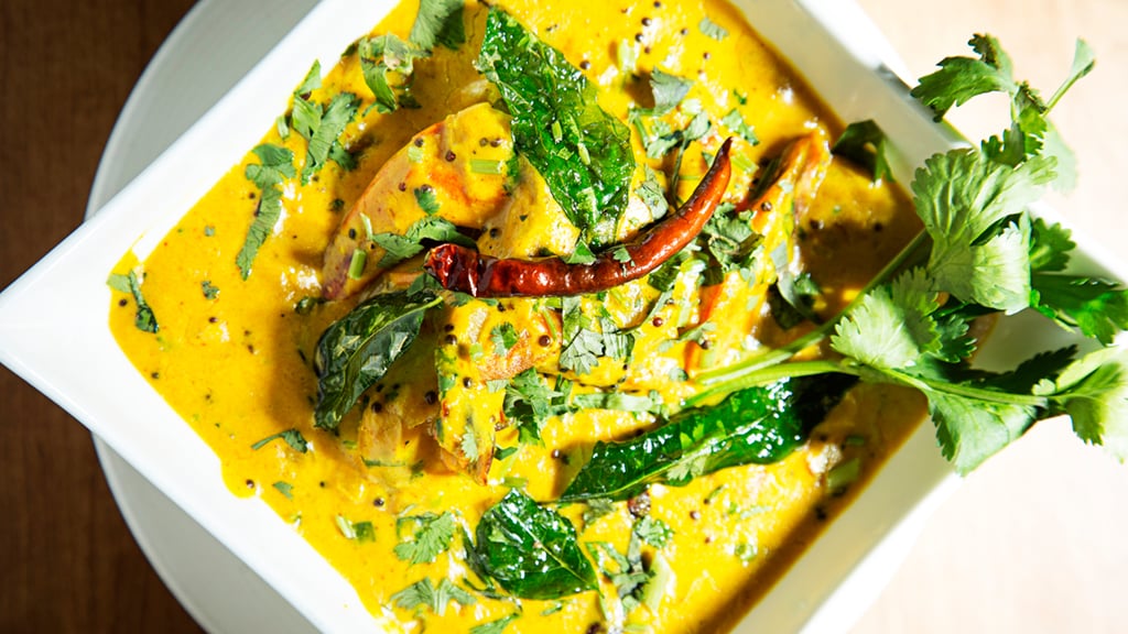 Cheap Restaurants Silver Spring: Shrimp moilee at Jewel of India. Photograph by Scott Suchman.